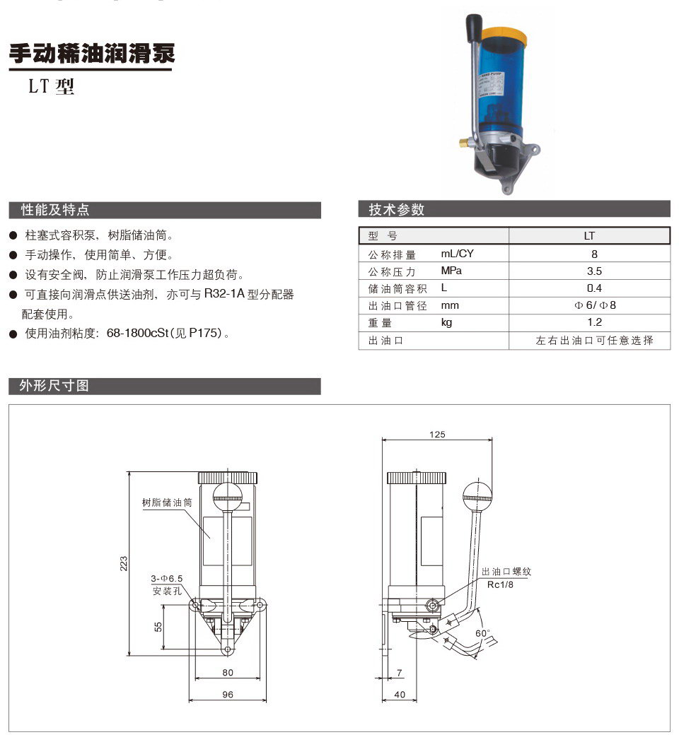 手動(dòng)稀油潤滑泵LT型參數.jpg