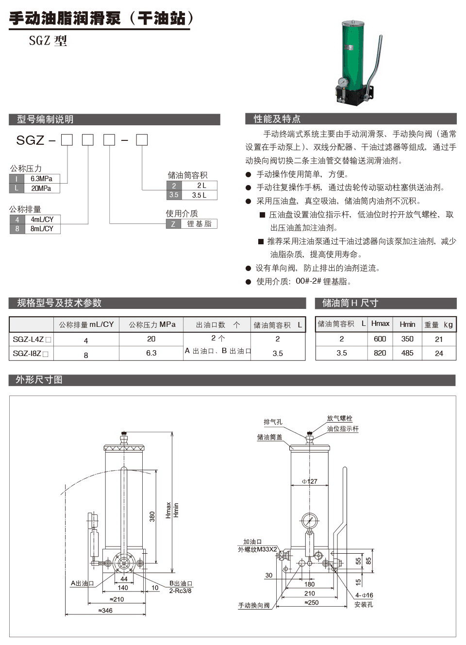 手動(dòng)油脂潤滑泵(干油站)SGZ型參數.jpg